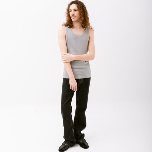 Hello Sunflower Rib Tank Top Grey 2049 5714982105909 Fit Front Degli Uberti